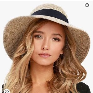 FURTALK Womens Beach Sun Straw Hat Travel Foldable Brim Summer UV Hat 👒